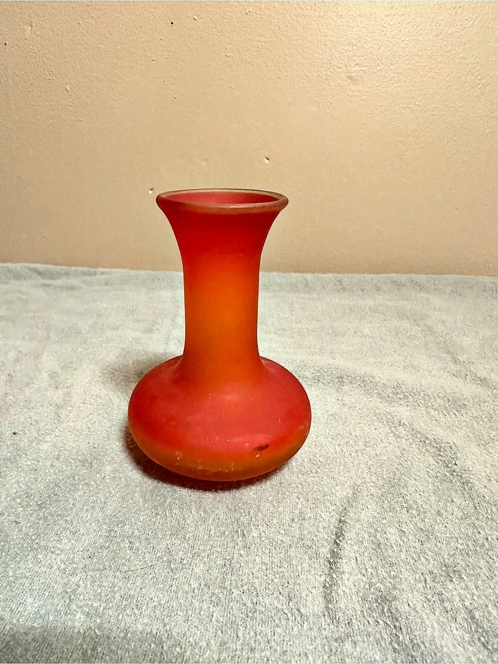 Red & Orange Glass Vase